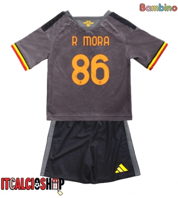 AS Roma Rodrigo Mora #86 Terza Maglia Bambino 2026-27 Manica Corta (+ Pantaloni corti)
